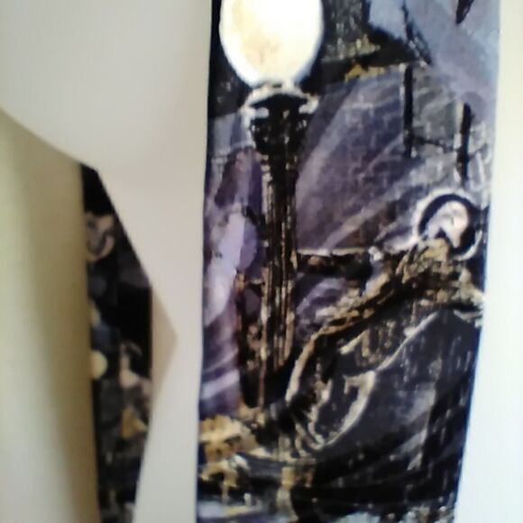 TIE 100% SILK  AUTHENTIC "SINGIN IN THE RAIN"   Made in USA 1980's VINTAGE - Picture 5 of 10